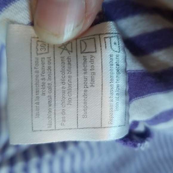 Striped Purple & White Hoody Top 2XL - Picture 4 of 7